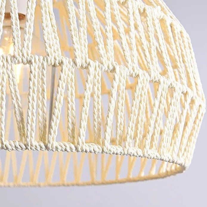 Boho Hand Knitted Japanese Rope Pendant Light - Lattea Global