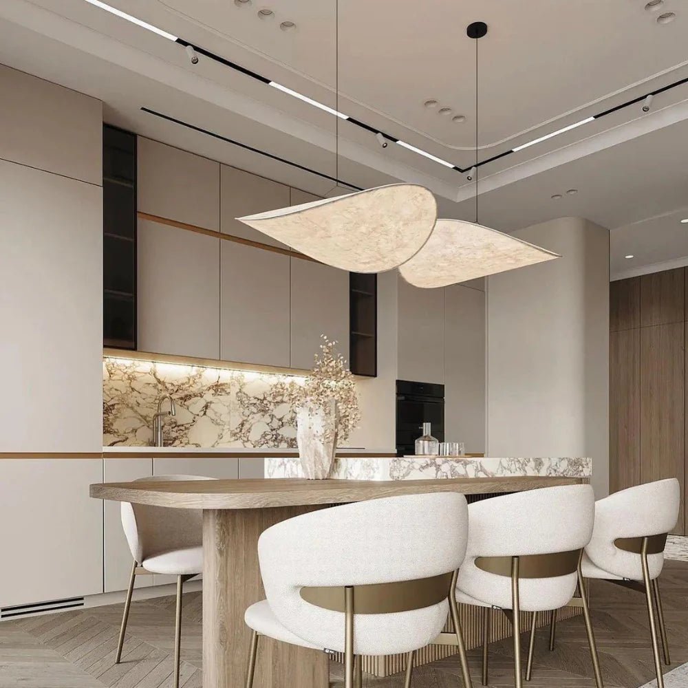 Boho LED Ceiling Light with Silk Shade - Lattea Global