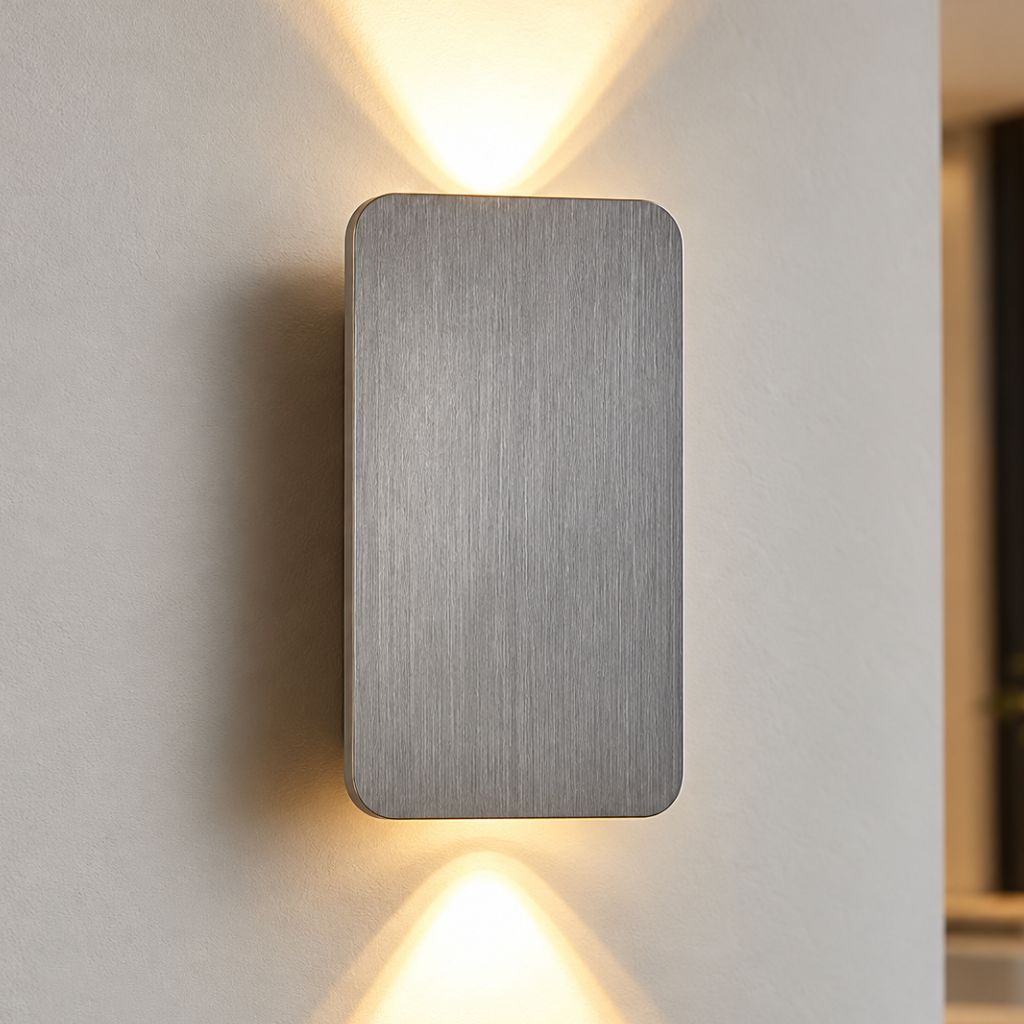 Brushed Aluminium Up & Down LED Indoor Wall Light 6W