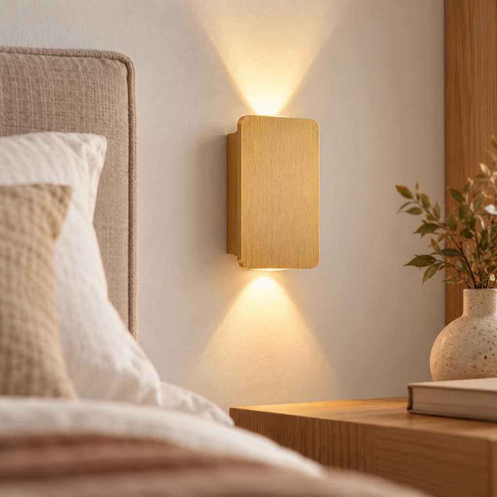 Brushed Aluminium Up & Down LED Indoor Wall Light 6W