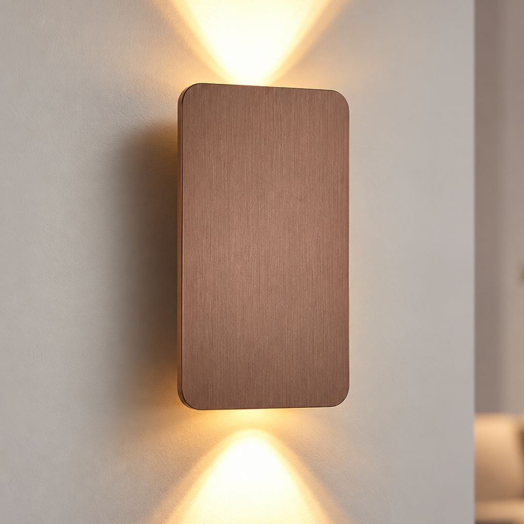 Brushed Aluminium Up & Down LED Indoor Wall Light 6W
