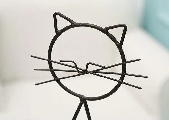 Cat - Shaped Iron Planter Vase - Lattea Global