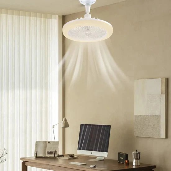 Ceiling Fan with LED Light – Screw - In Design & Remote Control - Lattea Global