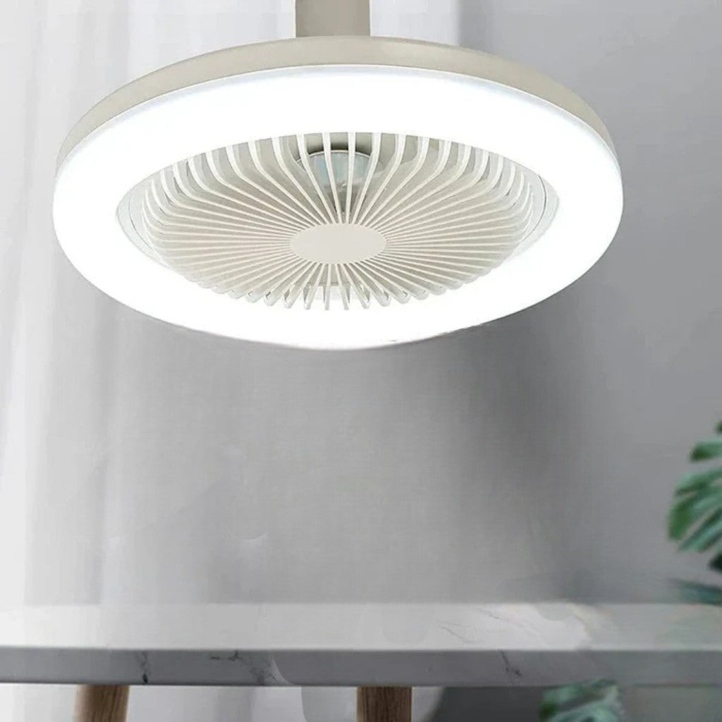 Ceiling Fan with LED Light – Screw-In Design & Remote Control