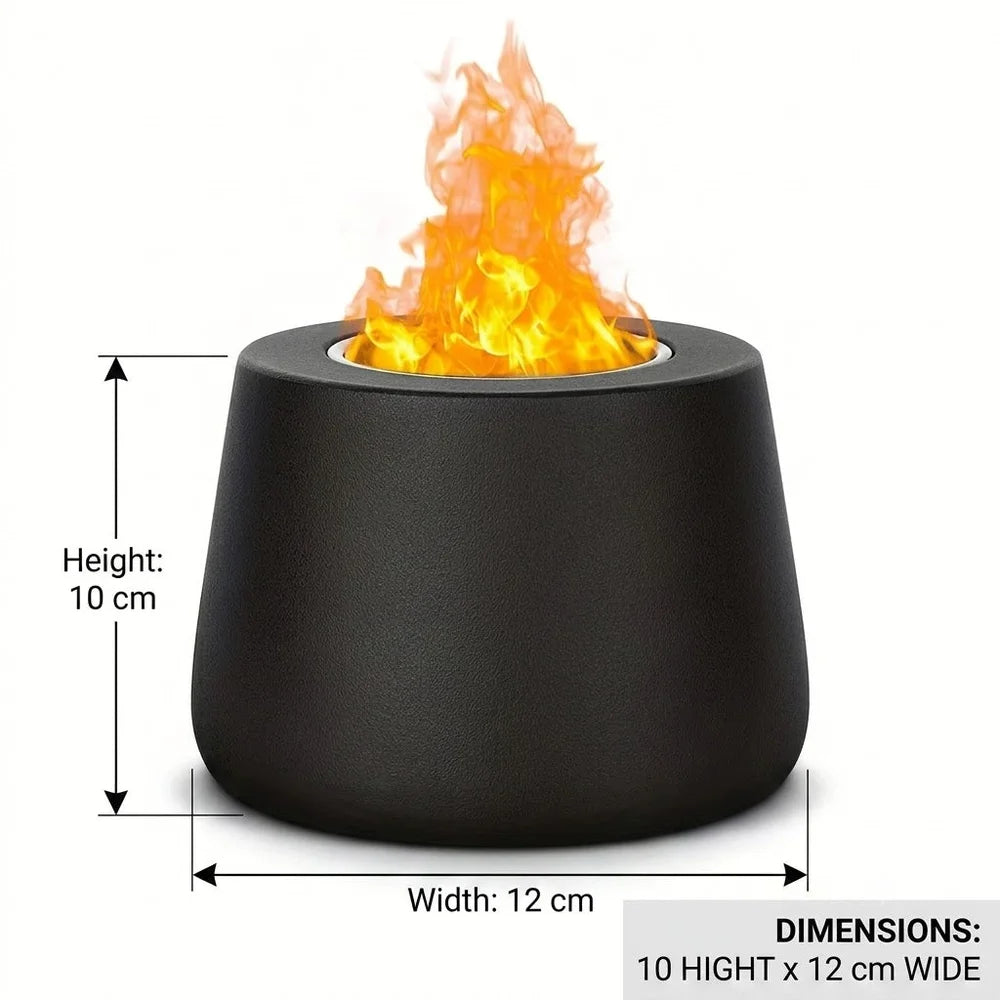 Ceramic fire pit tabletop smokeless cylinder flame – view 12