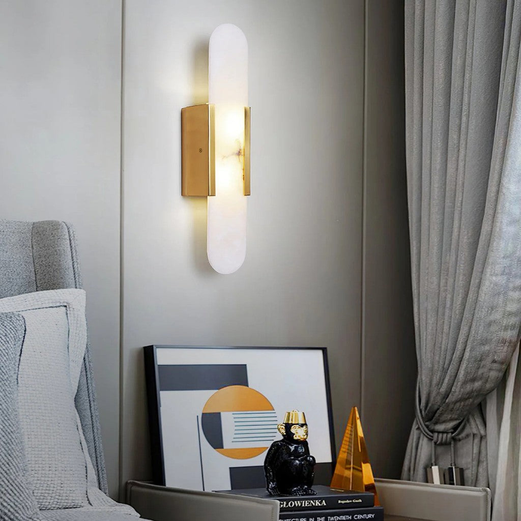 Chan Black and Gold LED Wall Lamp