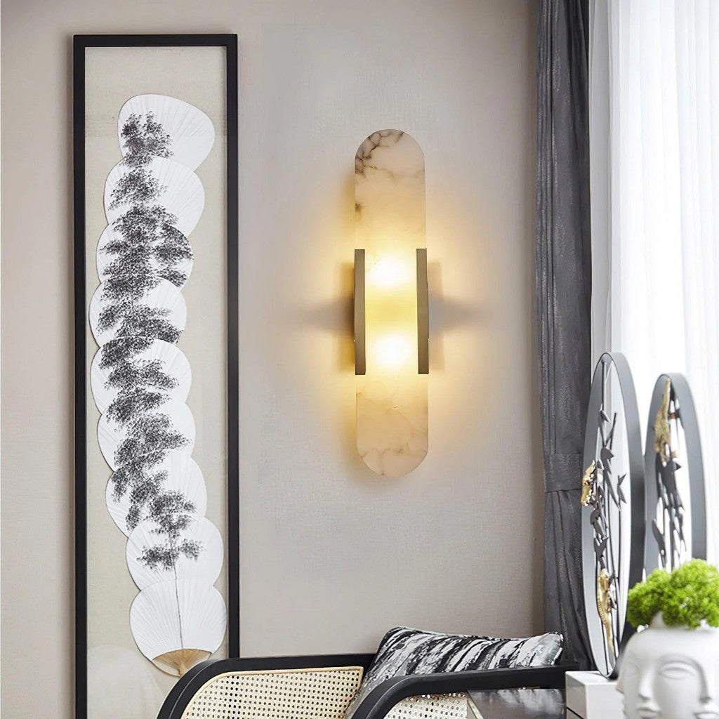 Chan Black and Gold LED Wall Lamp