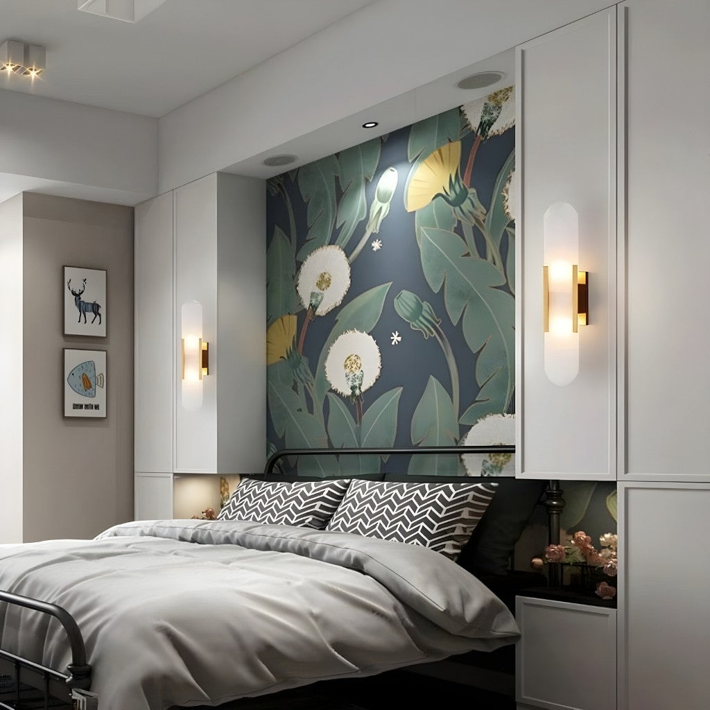 Chan Black and Gold LED Wall Lamp