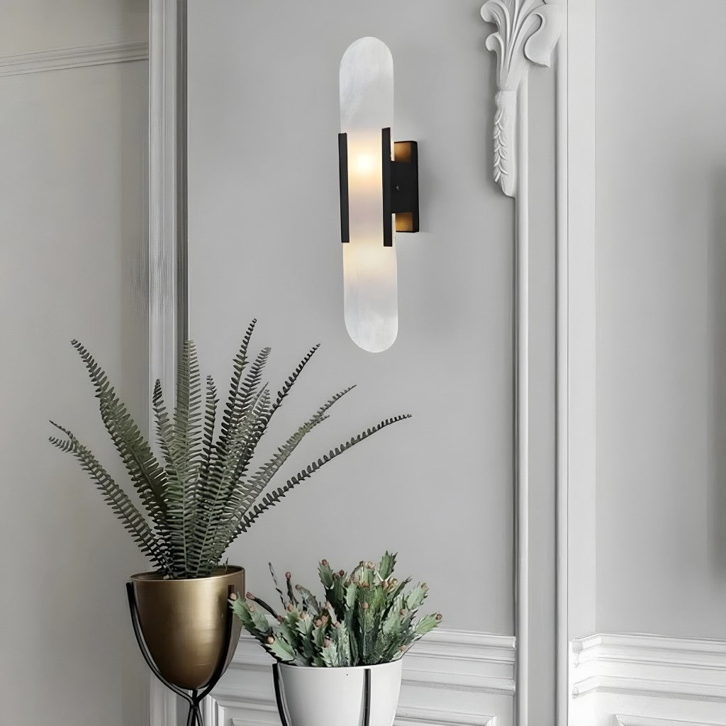 Chan Black and Gold LED Wall Lamp