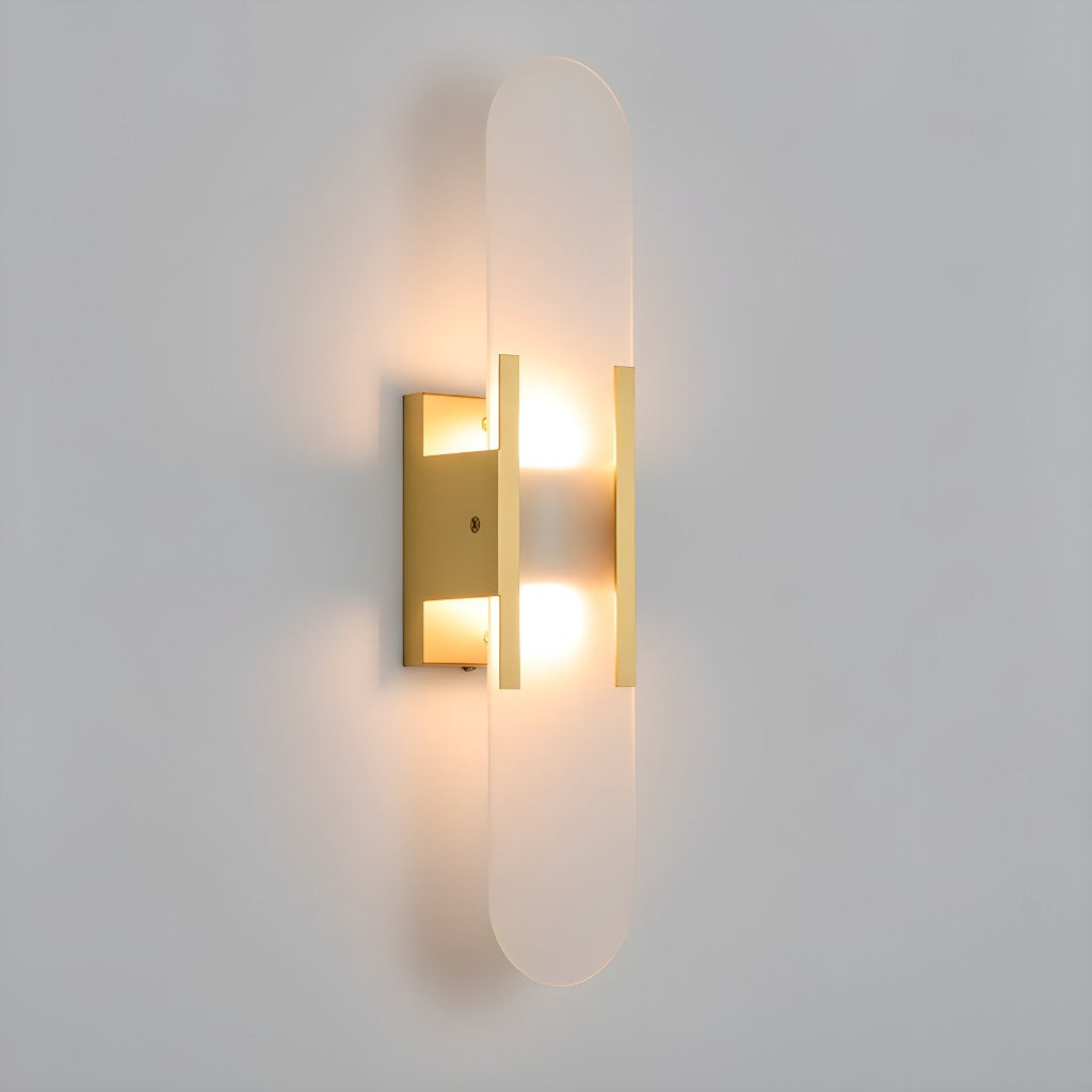 Chan Black and Gold LED Wall Lamp