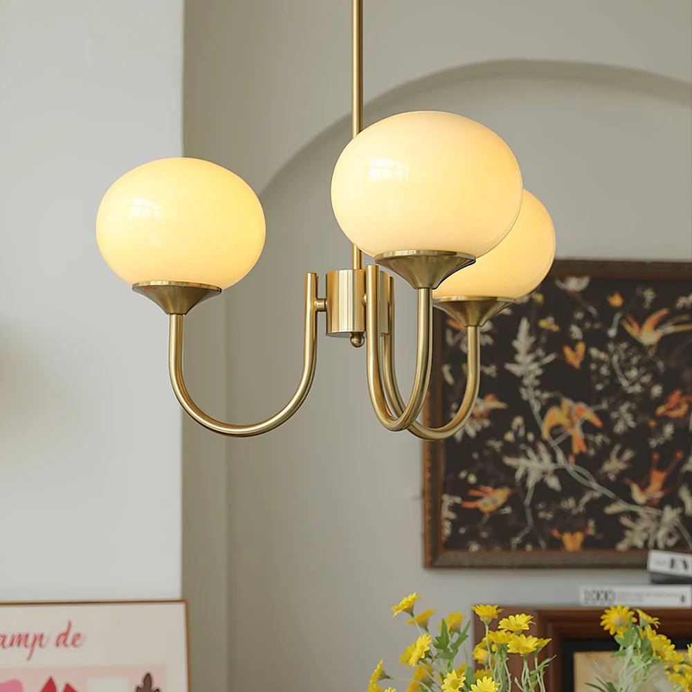 Marshmallow Frosted Glass Chandelier