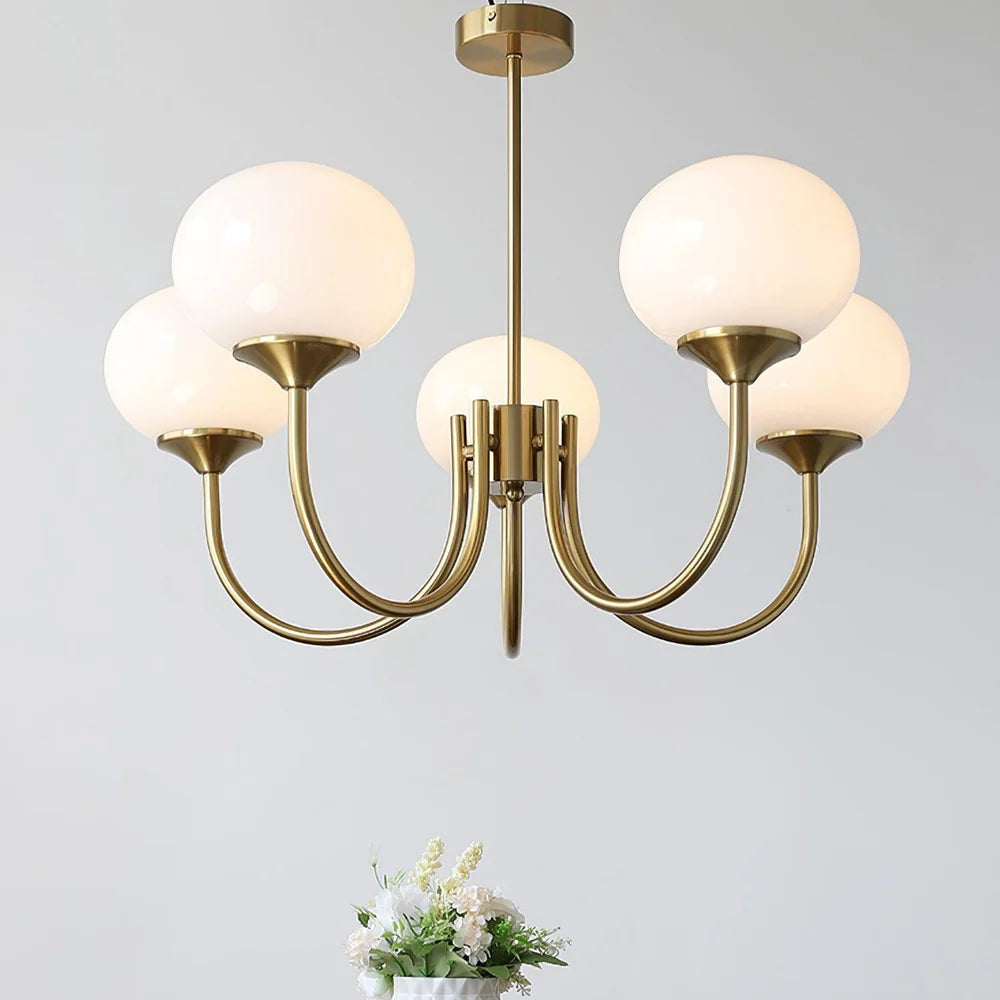 Marshmallow Frosted Glass Chandelier