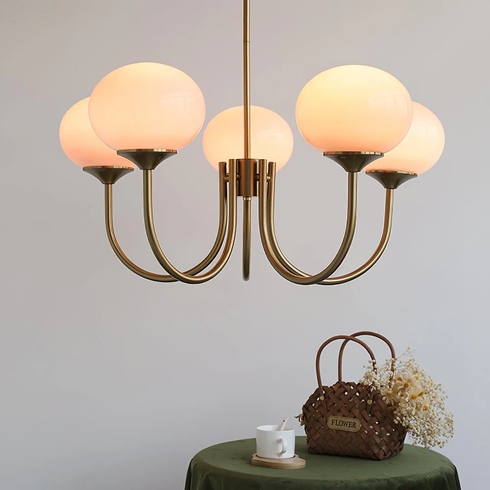 Marshmallow Frosted Glass Chandelier