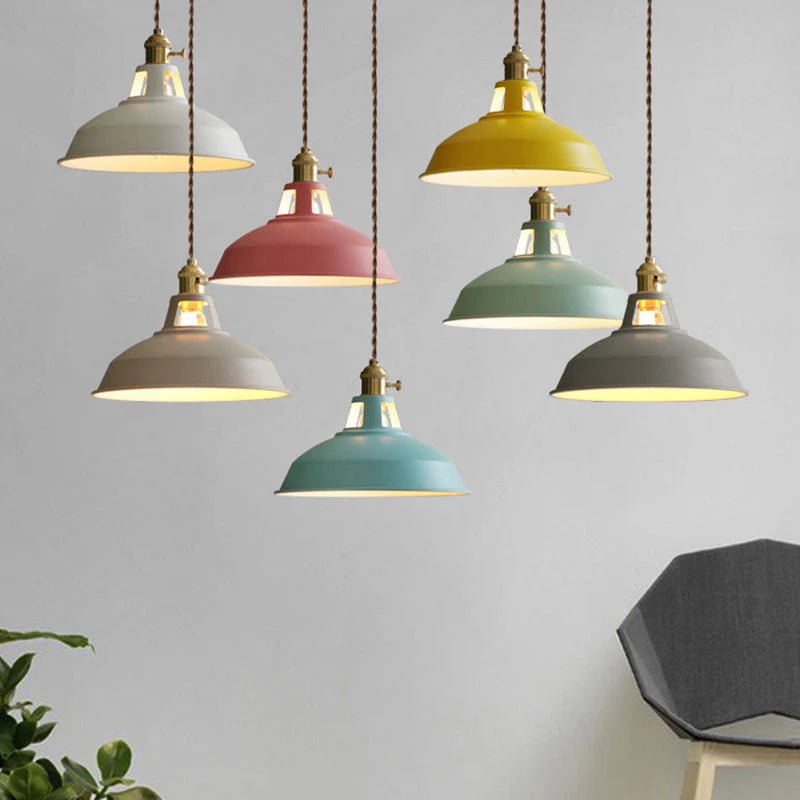 Classic Industrial Metal Pendant Light - Lattea Global