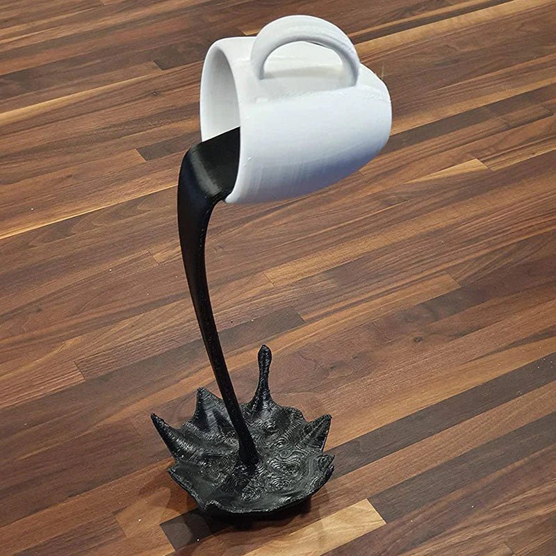 Coffee Spill Statue | Quirky Art Decor for Coffee Lovers - Lattea Global