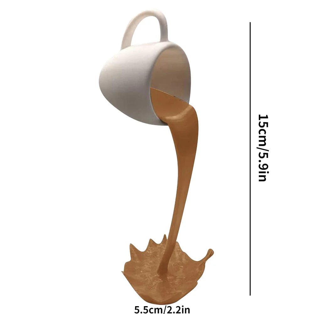 Coffee Spill Statue | Quirky Art Decor for Coffee Lovers - Lattea Global