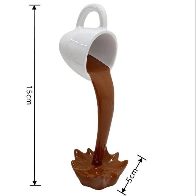 Coffee Spill Statue | Quirky Art Decor for Coffee Lovers - Lattea Global