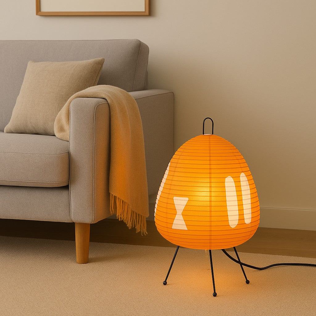 Colorful Paper Japanese Floor Lamp | LED Standing Light