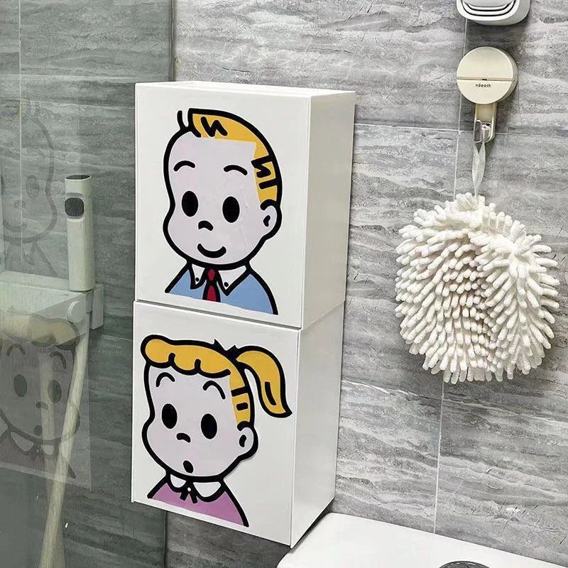 Compact Wall Hanging Storage Box for Bathroom - Lattea Global