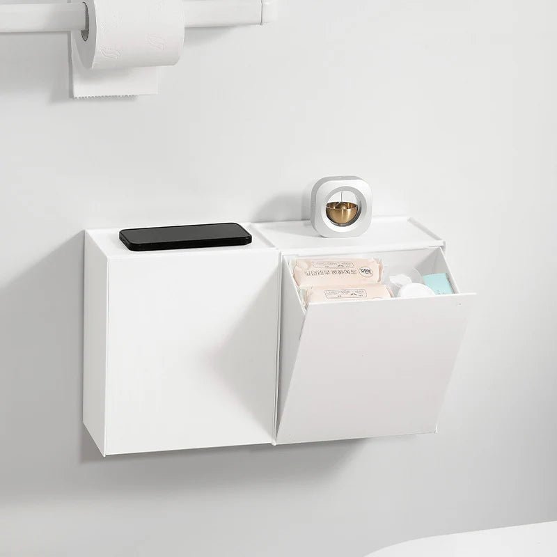 Compact Wall Hanging Storage Box for Bathroom - Lattea Global