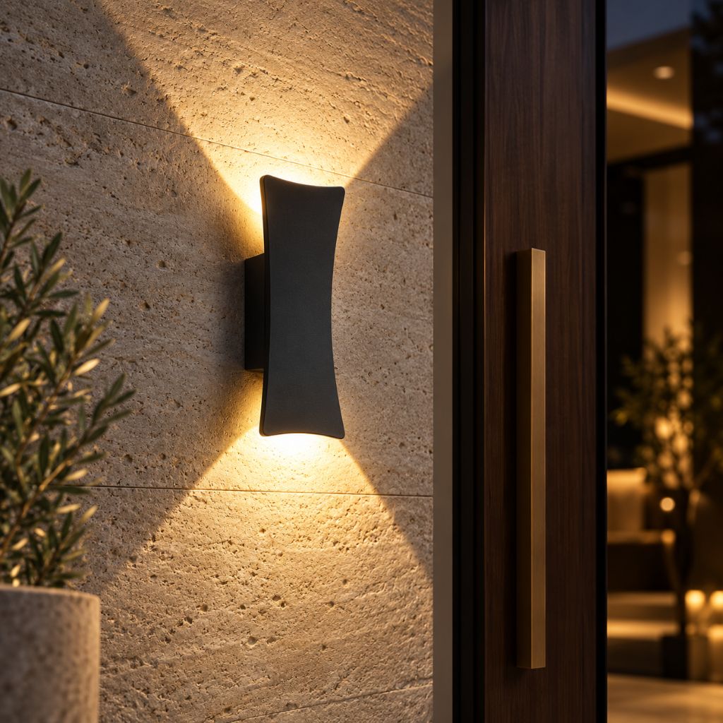 Concave IP65 Up and Down LED Outdoor Wall Light