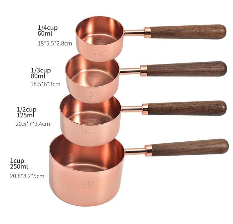 Copper Measuring Set – Luxury Copper - Plated Kitchen Essentials - Lattea Global