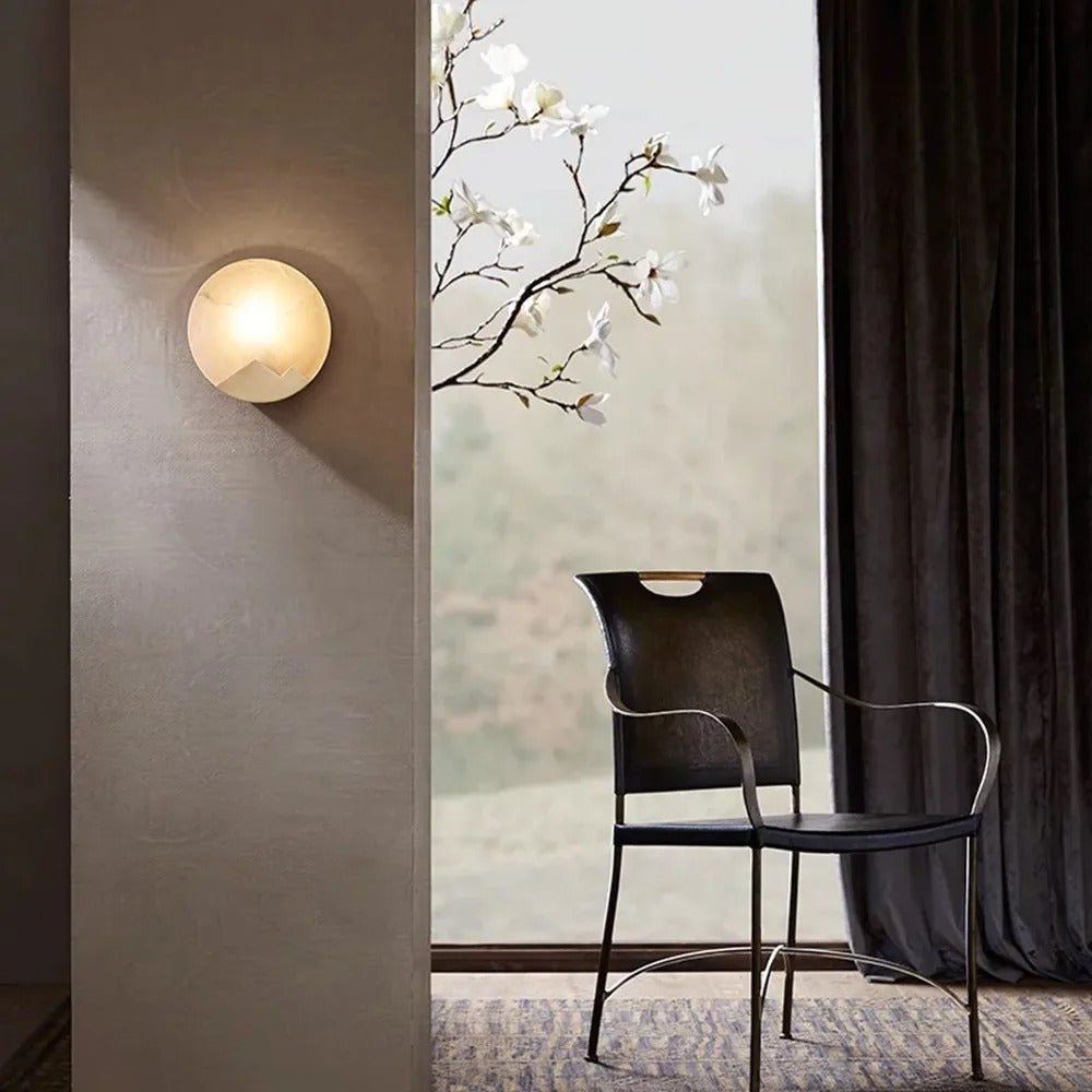 Copper Moon Alabaster Wall Sconce - Lattea Global