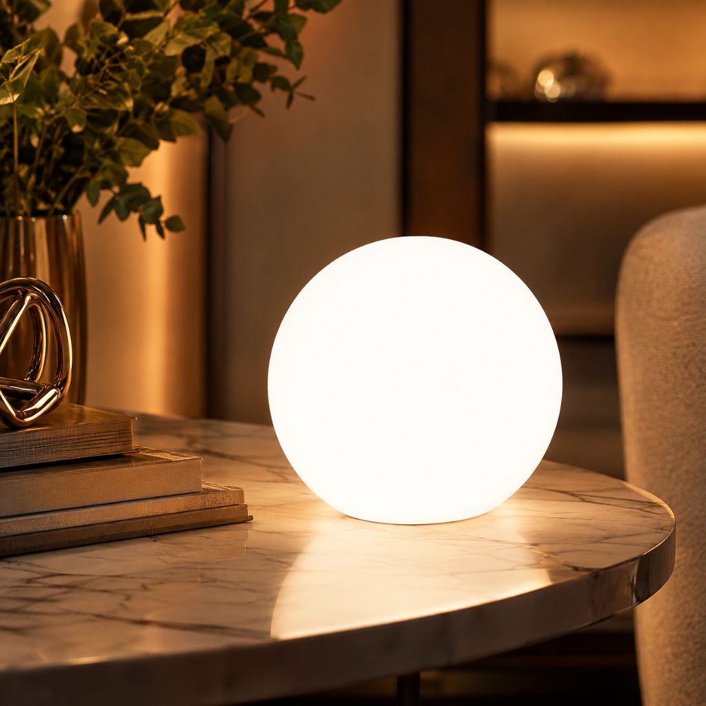 Cordless LED Moon Table Lamp