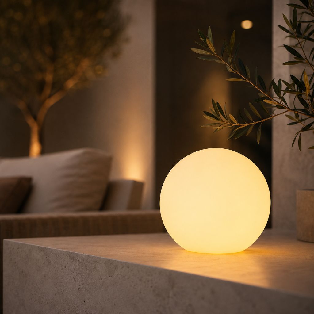 Cordless LED Moon Table Lamp