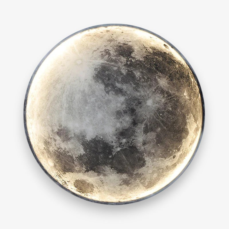 Dimmable LED Moon Wall Sconce with Remote Control