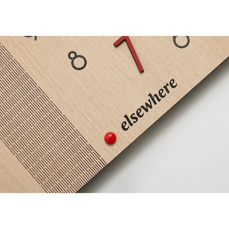 Double - Sided Wooden Corner Wall Clock – Minimalist Design - Lattea Global