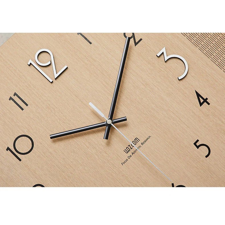 Double - Sided Wooden Corner Wall Clock – Minimalist Design - Lattea Global