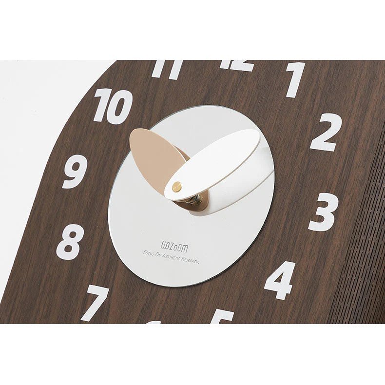 Double - Sided Wooden Corner Wall Clock – Walnut Design - Lattea Global