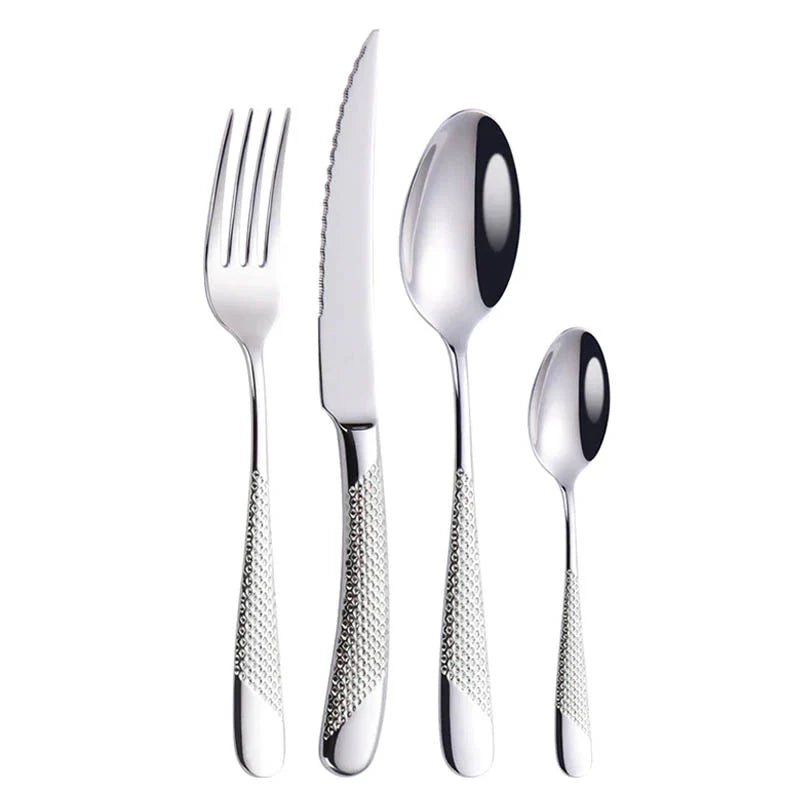 Drillan Cutlery Set with Luxury Textured Design - Lattea Global