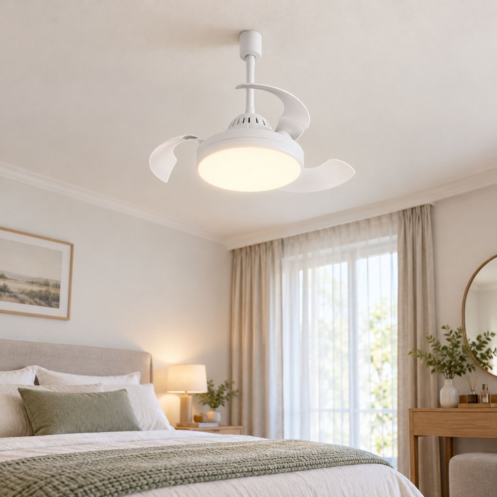 E27 LED Ceiling Fan Light with Remote Control and Timer