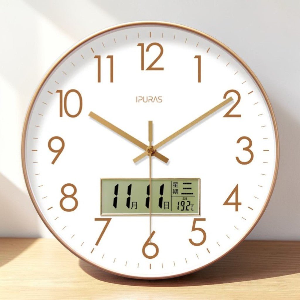 EcoDial Smart Wall Clock with Thermometer - Lattea Global