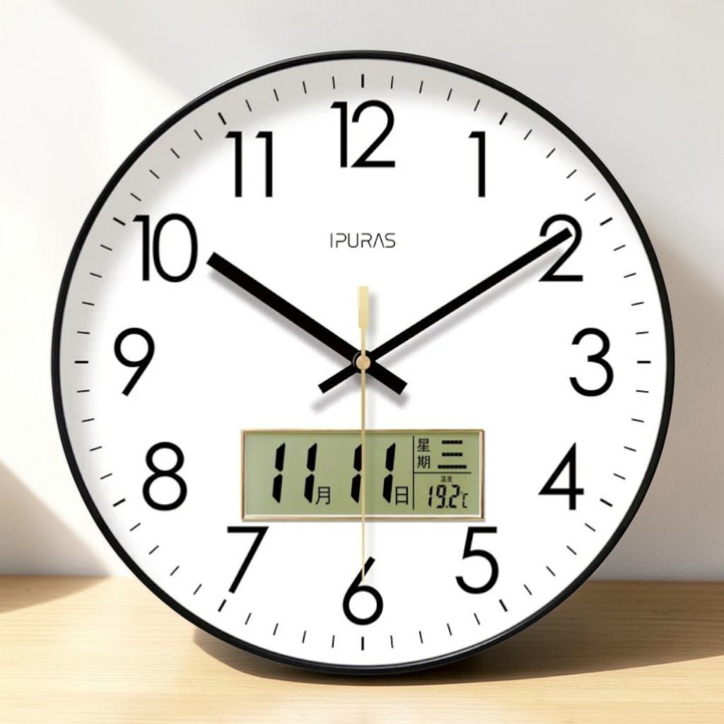 EcoDial Smart Wall Clock with Thermometer - Lattea Global