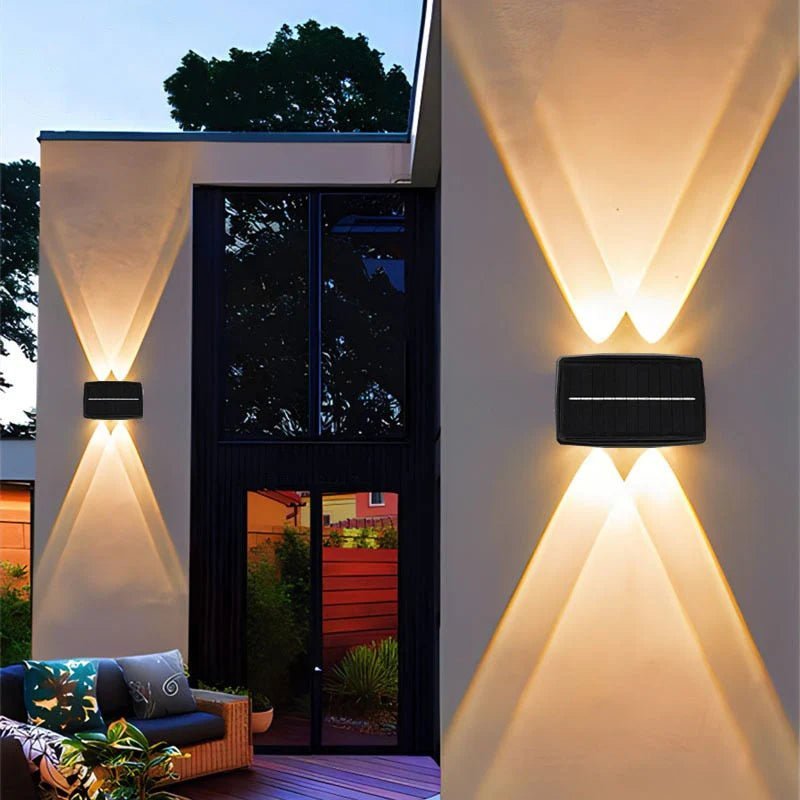 EcoShine Solar LED Outdoor Wall Light - Waterproof and Energy Efficient - Lattea Global