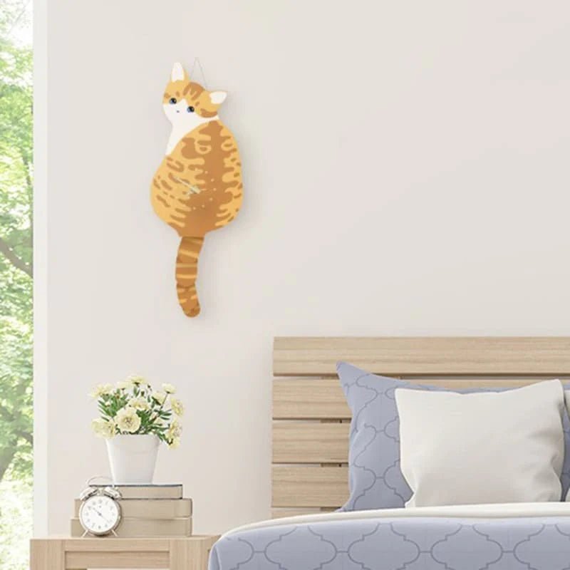 FelineTime - Cat Wagging Tail Wall Clock - Lattea Global