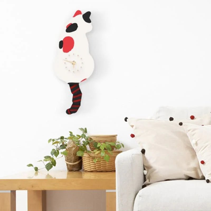 FelineTime - Cat Wagging Tail Wall Clock - Lattea Global