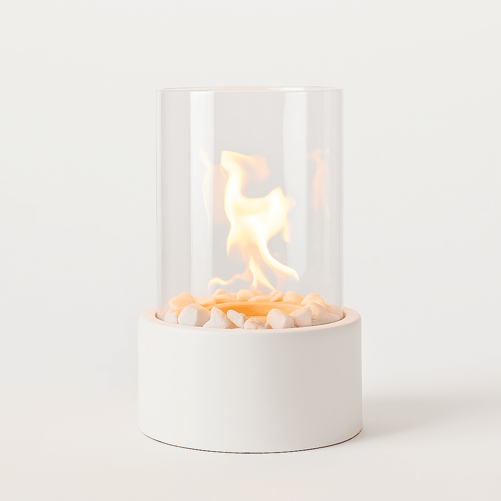 Fire Pit Tabletop Cozy Portable Cylinder Flame - Lattea Global