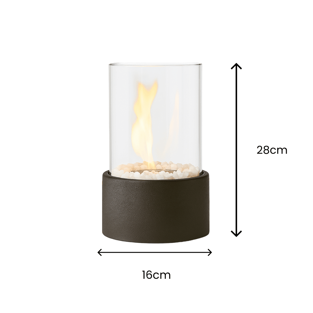 Fire Pit Tabletop Cozy Portable Cylinder Flame - Lattea Global