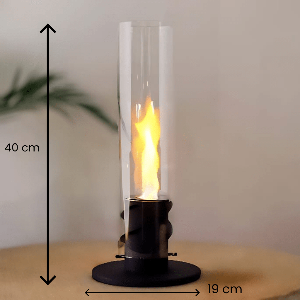Fire Pit Tabletop Natural Gas Cozy Torch Flame - Lattea Global