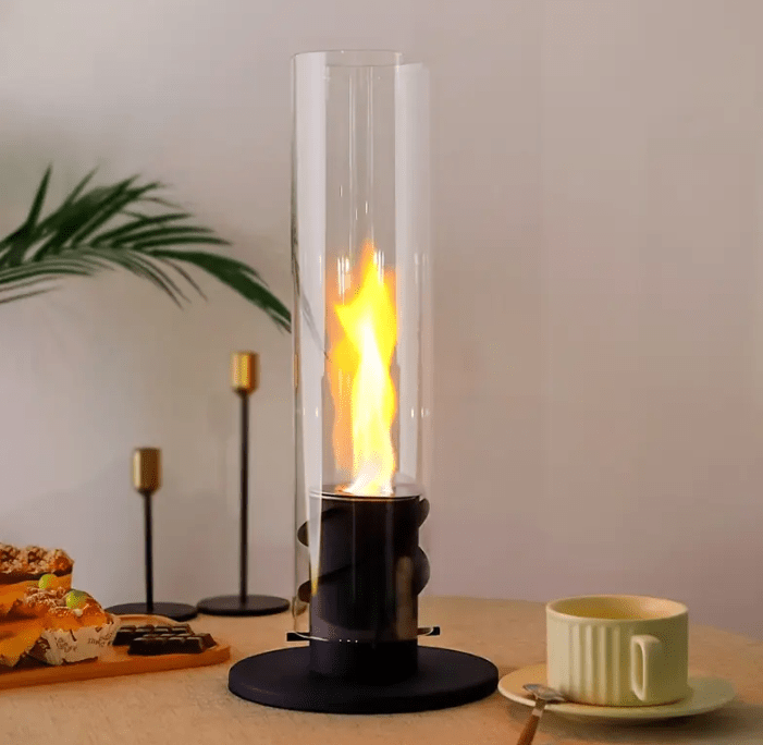 Fire Pit Tabletop Natural Gas Cozy Torch Flame - Lattea Global