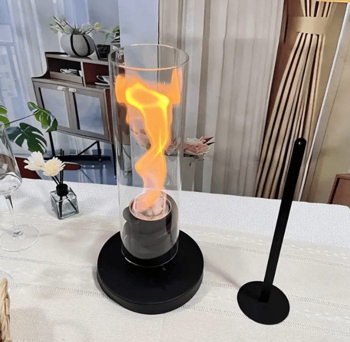 Fire Pit Tabletop Natural Gas Cozy Torch Flame - Lattea Global