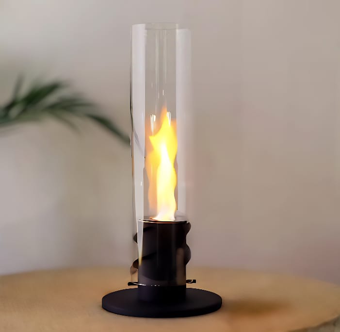Fire Pit Tabletop Natural Gas Cozy Torch Flame - Lattea Global