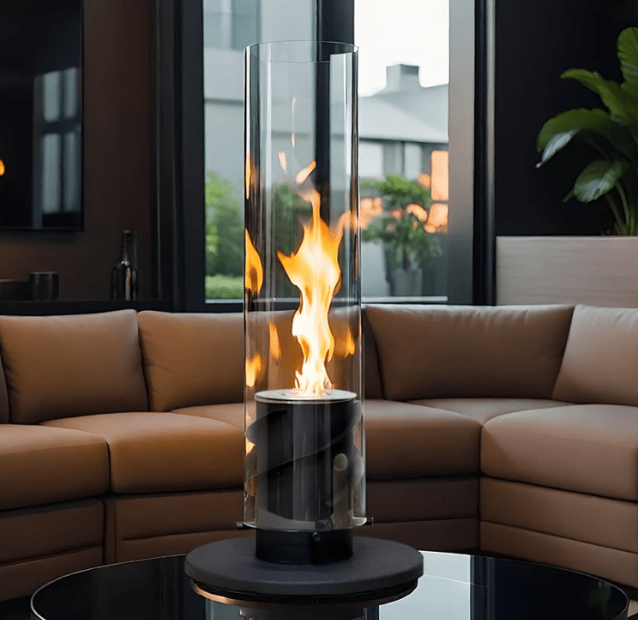 Fire Pit Tabletop Natural Gas Cozy Torch Flame - Lattea Global