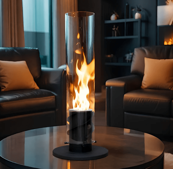 Fire Pit Tabletop Natural Gas Cozy Torch Flame - Lattea Global