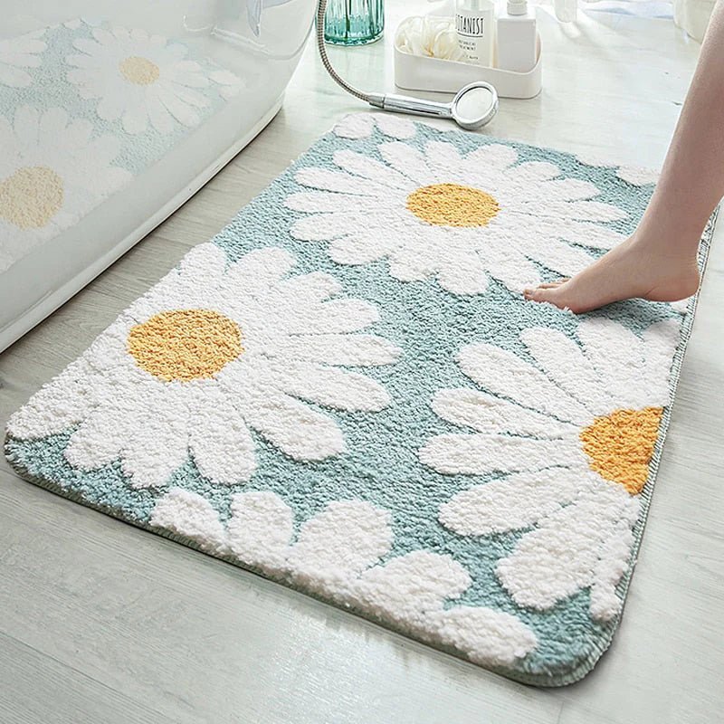 Floral Bath Mat – Soft & Quick - Dry Comfort - Lattea Global
