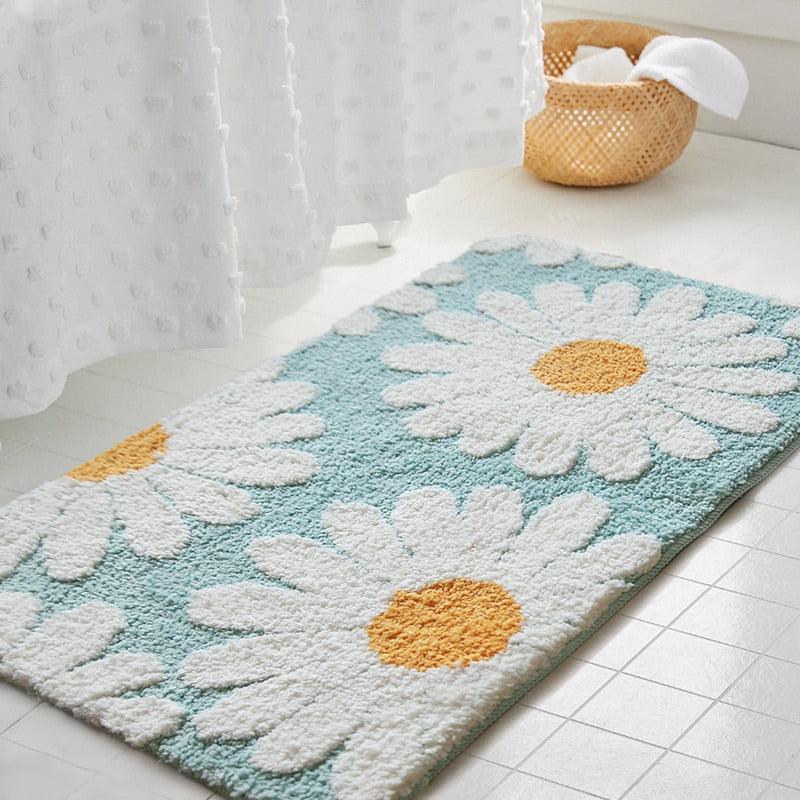 Floral Bath Mat – Soft & Quick - Dry Comfort - Lattea Global
